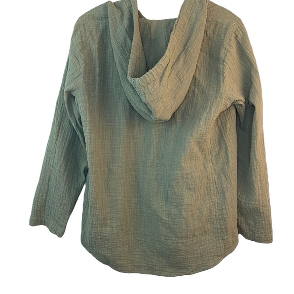 J Jill Perfect Pure Jill Textured Hoodie Size Medium Petite M P - Picture 6 of 8